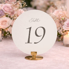 Convites Números de Mesa de Casamento Minimalistas Elegante