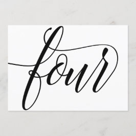 Convites Números de Mesa de Casamento - Tipografia Luxuosa