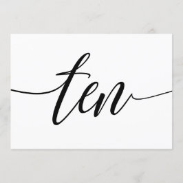 Convites Números de Mesa de Casamento - Tipografia Luxuosa