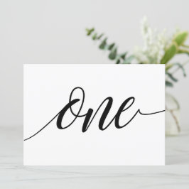 Convites Números de Mesa de Casamento - Tipografia Luxuosa