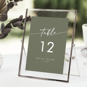 Convites Números De Mesa De Casamento Verde De Boho Chic Ol
