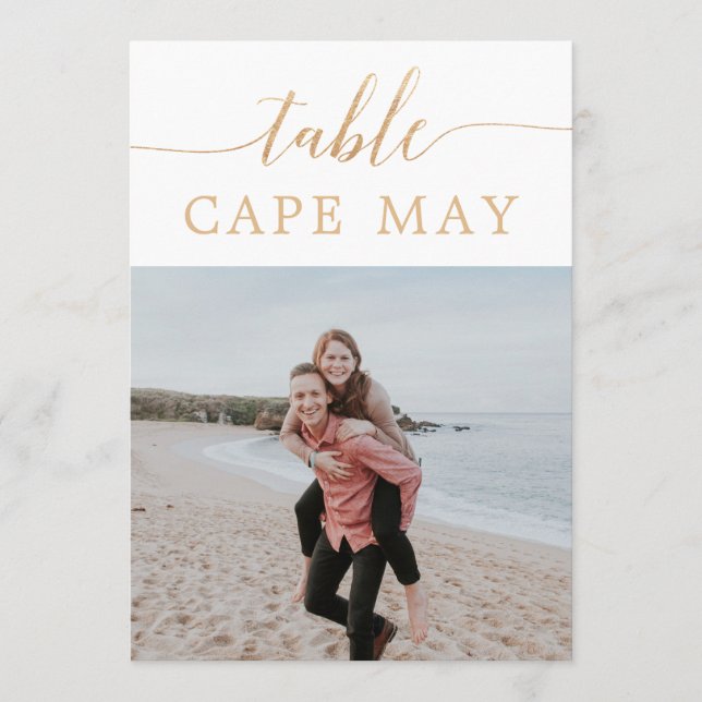 Convites Números de Mesa de Fotos de Casamento Temáticos de (Frente)