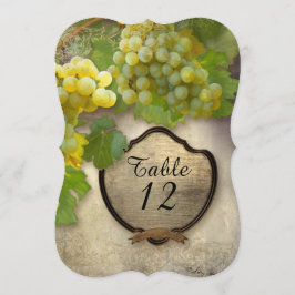 Convites Números de Mesa Elegantes Recepção Uvas Vinhedo