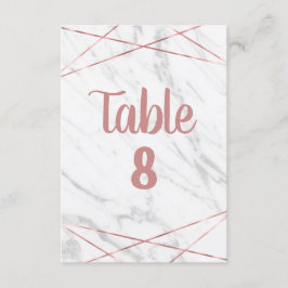 Convites Números de Mesa em Triângulo de Mármore Branco com