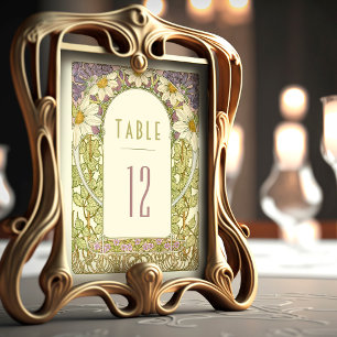 Convites Números de Mesa Lavanda Margarida Arte Novo Artíst
