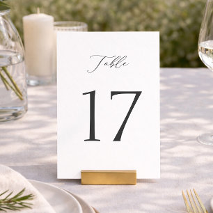 Convites Números de Mesa Minimalistas Elegantes 1–19