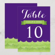 Números de Mesa Náuticos Personalizados Roxos no M