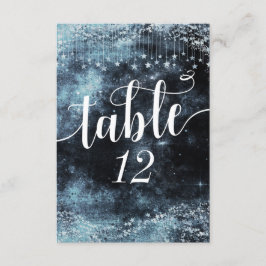 Convites Números de Mesa para Casamento Céu Aquarela Estrel