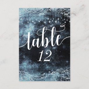 Convites Números de Mesa para Casamento Céu Aquarela Estrel