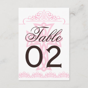 Convites Números de Mesa para Casamento com Cruz