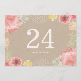 Convites Números de Mesa para Casamento de Verão no Prado