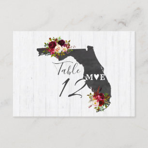 Convites Números de Mesa para Casamento em Destino no Estad
