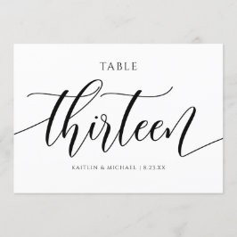 Convites Números de Mesa para Casamento Moderno - Caligrafi