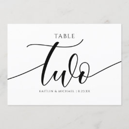 Convites Números de Mesa para Casamento Moderno - Caligrafi