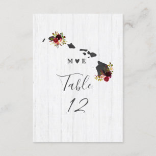 Convites Números de Mesa para Casamento no Destino do Estad