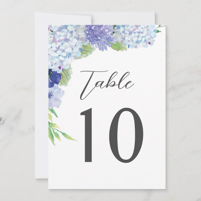 Convites Números de Mesa para Recepção de Casamento com Hor (Frente)