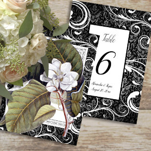 Convites Números de Tabela Casada Southern Belle Magnolia
