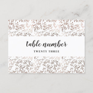 Convites Números de Tabela de Casamento de Cobre com Fatia