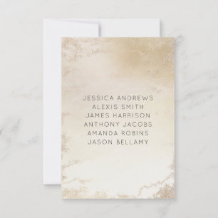 Convites Números de Tabela de Casamento de Foscos Dourados 