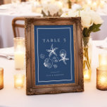 Convites Números de Tabela de Casamento de Shell do Mar Azu<br><div class="desc">Números de Tabela de Casamento de Shell do Mar Azul do marinho - disponíveis como download instantâneo!</div>