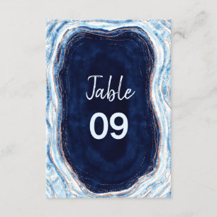 Convites Números de Tabela de Casamento Dourado Rosa Azul S