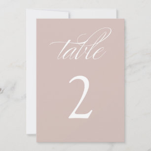 Convites Números de Tabela de Casamento Rosa Elegante