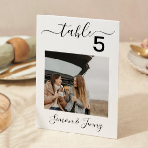 Convites Números de Tabela de Fotografias Sinal de Casament