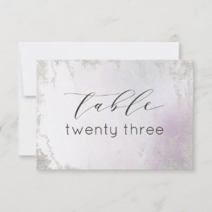 Convites Números de Tabelas de Casamento de Prata Roxo-Lava
