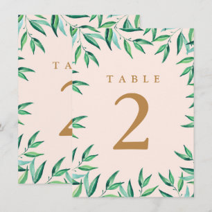 Convites Números tropicais modernos da mesa do casamento d