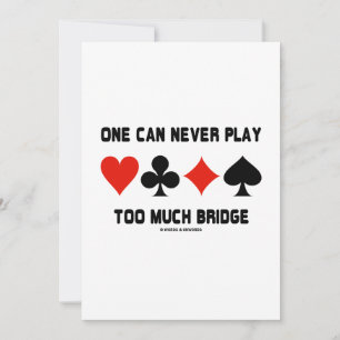 Convites Nunca É Possível Jogar Muito Bridge Quatro Placas