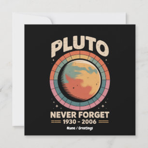 Convites Nunca Esqueça Plutão 1930-2006 Espaço Retroativo E