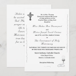Convites Nuptial Grace Catholic Wedding Invitation