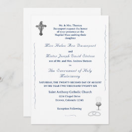 Convites Nuptial Grace Catholic Wedding Invitation