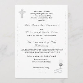 Convites Nuptial Grace Catholic Wedding Invitation