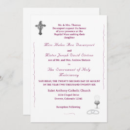 Convites Nuptial Grace Catholic Wedding Invitation