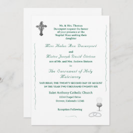 Convites Nuptial Grace Catholic Wedding Invitation