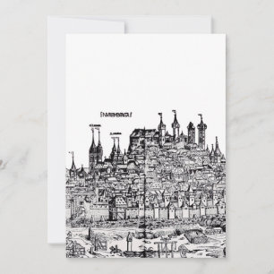 Convites Nuremberg Cidade medieval na Alemanha