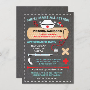 Convites Nursing School Graduation Party Prescription