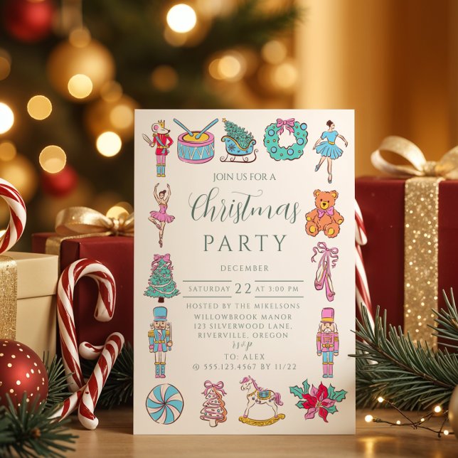 Convites Nutcracker Ballet Christmas (Criador carregado)