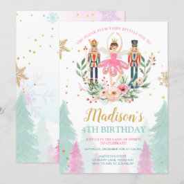 Convites Nutcracker Birthday Garota Balé Suger Plum