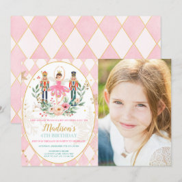 Convites Nutcracker Birthday Garota Balé Suger Plum
