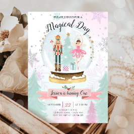 Convites Nutcracker Birthday Girl Land of Sweet Fairy Pink