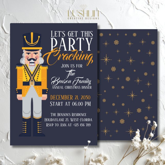 Convites Nutcracker Christmas Annual Dinner Festive Holiday (Criador carregado)