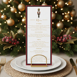 Convites Nutcracker Christmas Holiday Dinner Red Black Menu