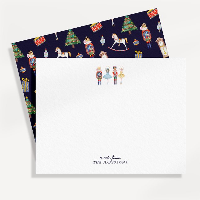 Convites Nutcracker Christmas Stationery Note Card (Criador carregado)