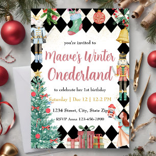 Convites Nutcracker de Férias Winter Onederland