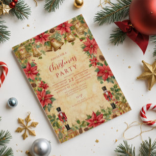 Convites Nutcracker Poinsettia Natal