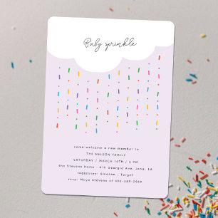 Convites Nuvem e doces borrifam borboletas roxas