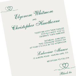 Convites Nuvem Ousada Teal Moderno Chic Casamento Misto e C