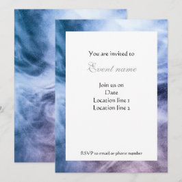 Convites Nuvens brancas abstrato azuis celestiais convidam